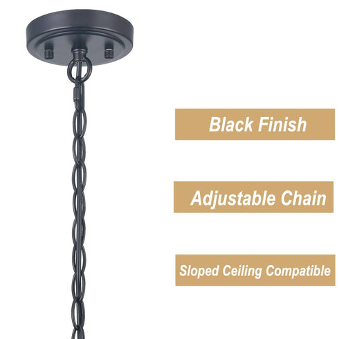 Boho Moravian Star Pendant Light 20 Inch Large Black Hanging Light